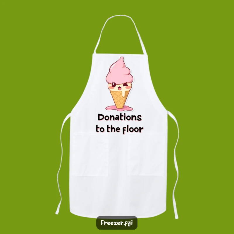 Funny Bewildered Ice Cream Cone Apron: Cook with Sweet Surprise