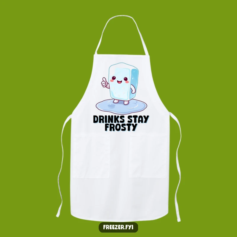 Funny Ice Cube Thumbs Up Apron: Cook with Cool Confidence