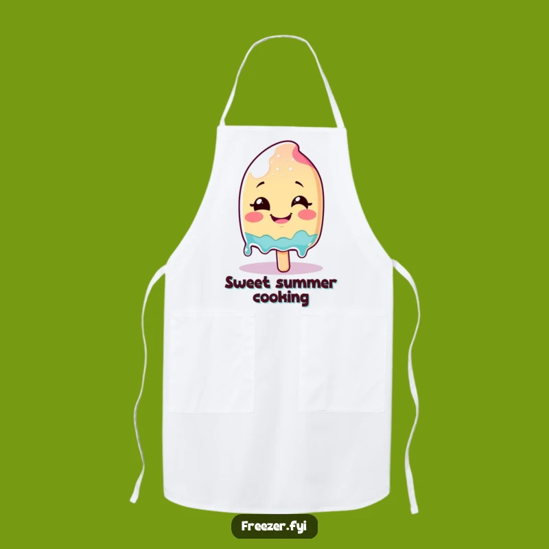 Funny Melting Popsicle Apron: Smiling Glee Character Summer Gift
