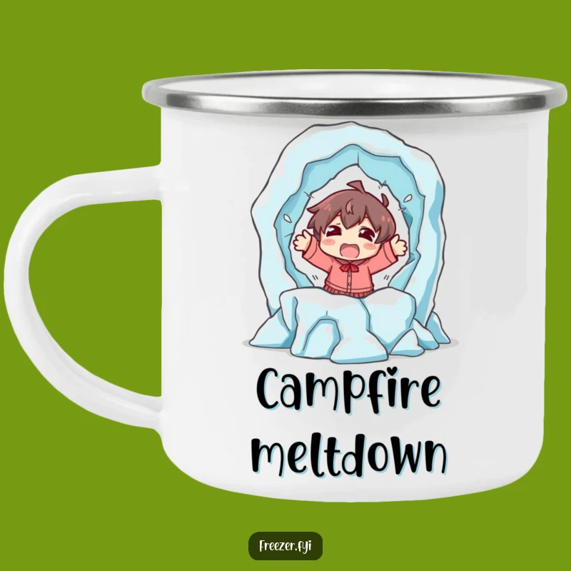 Funny Melting Sculpture Escape Camping Mug - Adventure with Hilarious Drama