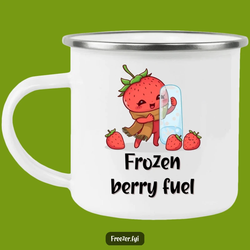 Funny Strawberry Jar Camping Mug: Outdoor Winter Struggle, Hilarious Camp Companion