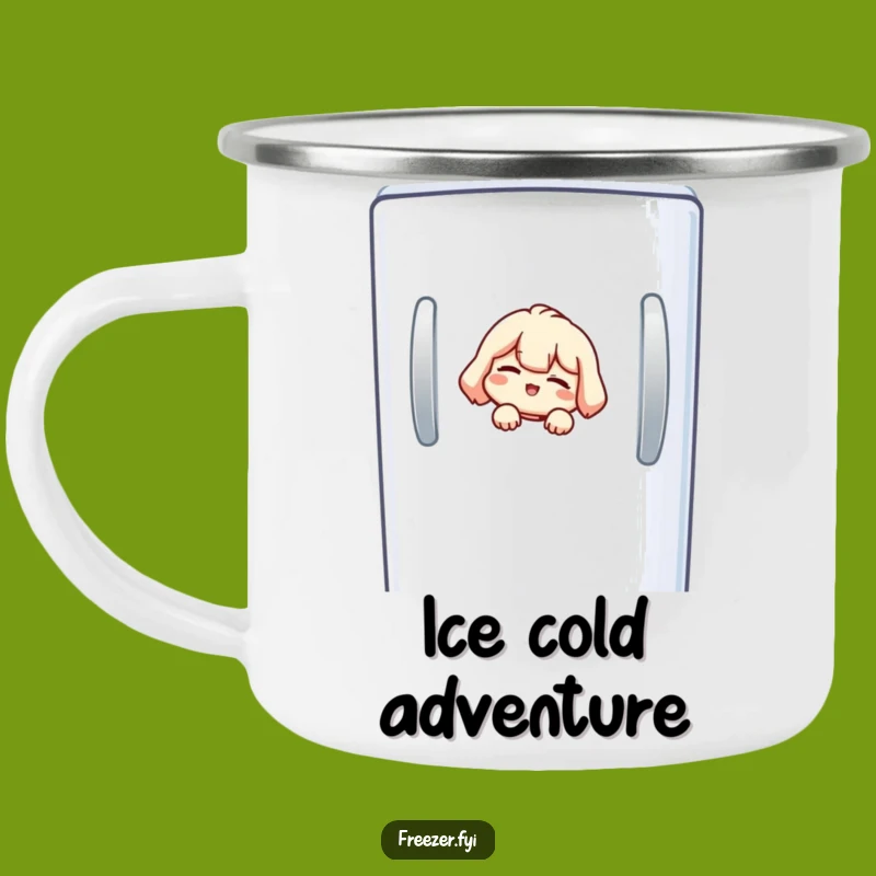 Funny Freezer Camping Mug: Cheeky Character Cold Treat Gift