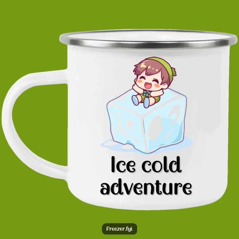 Funny Ice Cube Sliding Camping Mug - Cool Outdoor Adventure