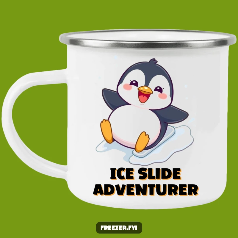 Funny Penguin Camping Mug: Durable Sliding Bird Cup for Winter Outdoor Fun