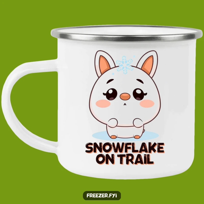 Funny Snowflake Surprise Camping Mug: Adventure with Winter's Whimsy!