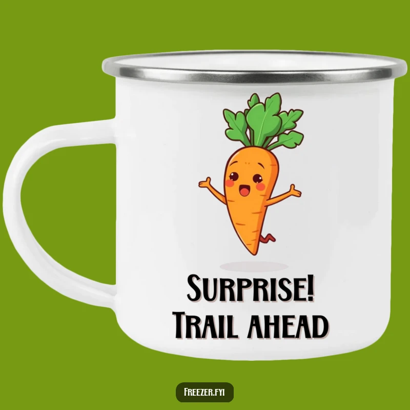 Funny Carrot Jump Camping Mug: Sip Your Adventures with Surprising Cheer