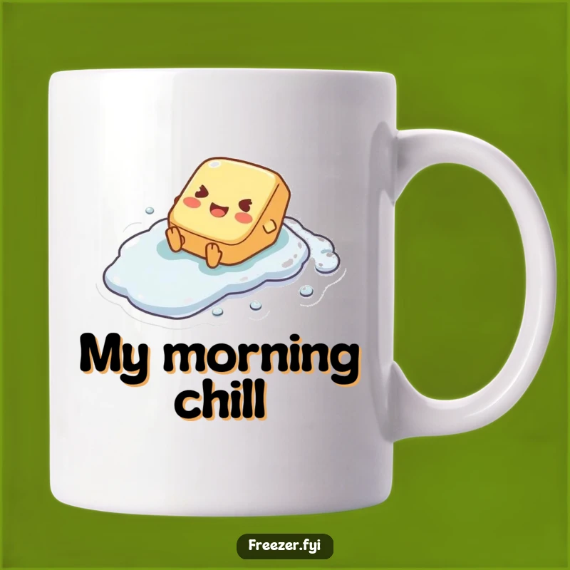 Funny Butter Pat Sliding Mug - Hilarious Frosty Fun Gift for Butter Lovers