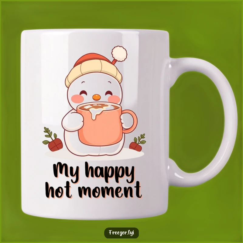 Funny Content Snowman Mug - Cozy Cocoa Sipping Gift
