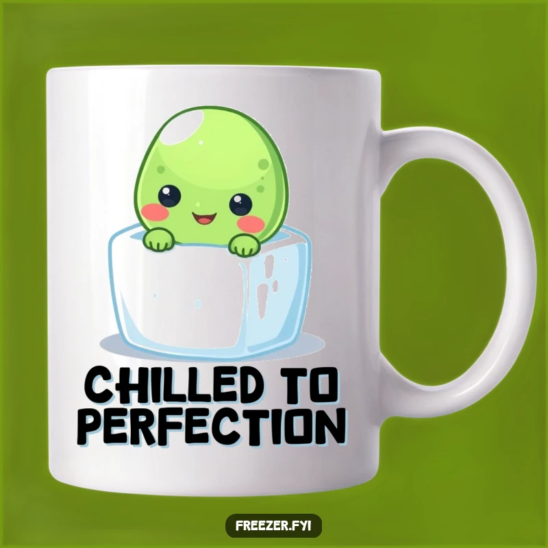 Funny Frozen Pea Ice Cube Mug: Cool Humor for a Fresh Start