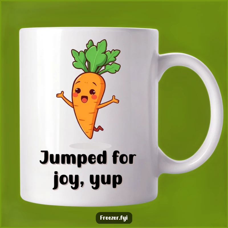 Funny Carrot Jump Mug: A Hilarious Surprise for Veggie Lovers