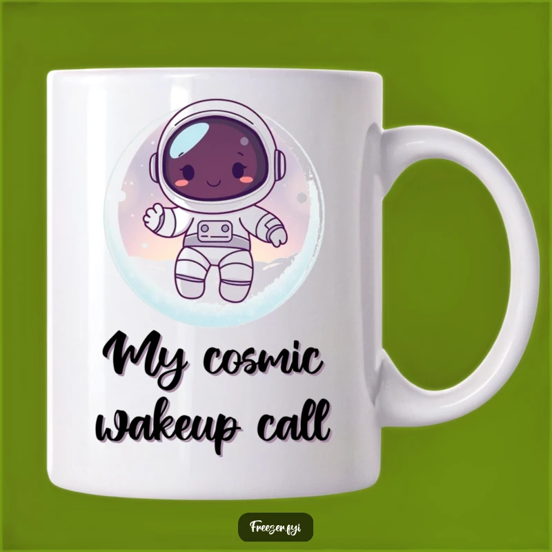 Funny Happy Astronaut Orb Mug - Cosmic Coffee Adventure Gift
