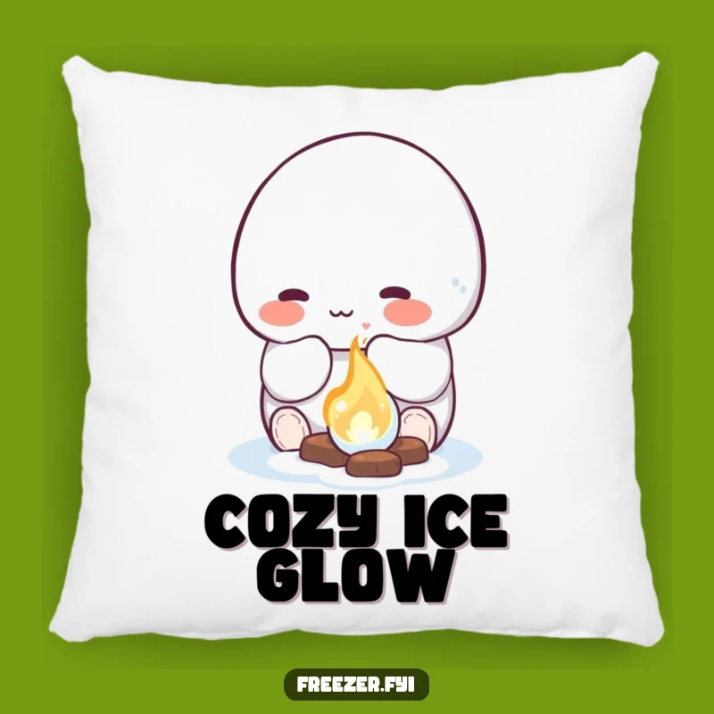 Funny Ice Fire Pillow: Cozy Rosy Character Cushion, Adorable Humorous Gift