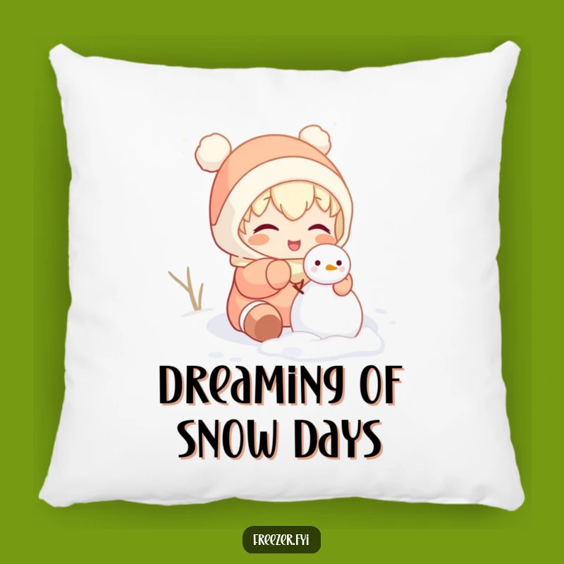 Funny Snowman Creation Pillow: Soft Character Indoor Snowman Accent Pillow