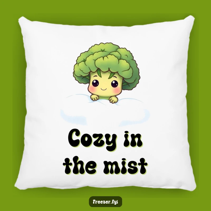 Funny Broccoli Fog Pillow: Add Mystery to Your Cozy Space