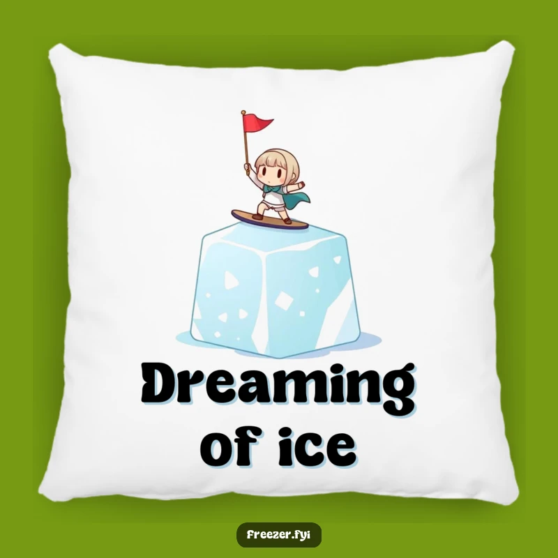 Funny Ice Cube Surfer Pillow: Cozy Character Cushion, Hilarious Humorous Gift