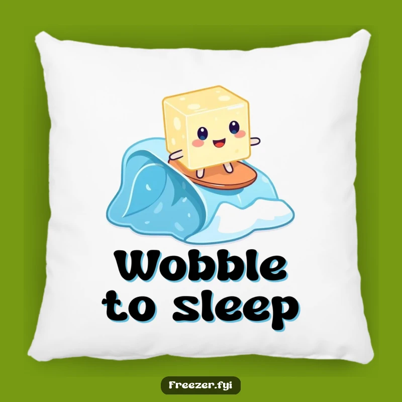 Funny Jelly Pillow: Cozy Comfort with Wobbly Surf Vibes