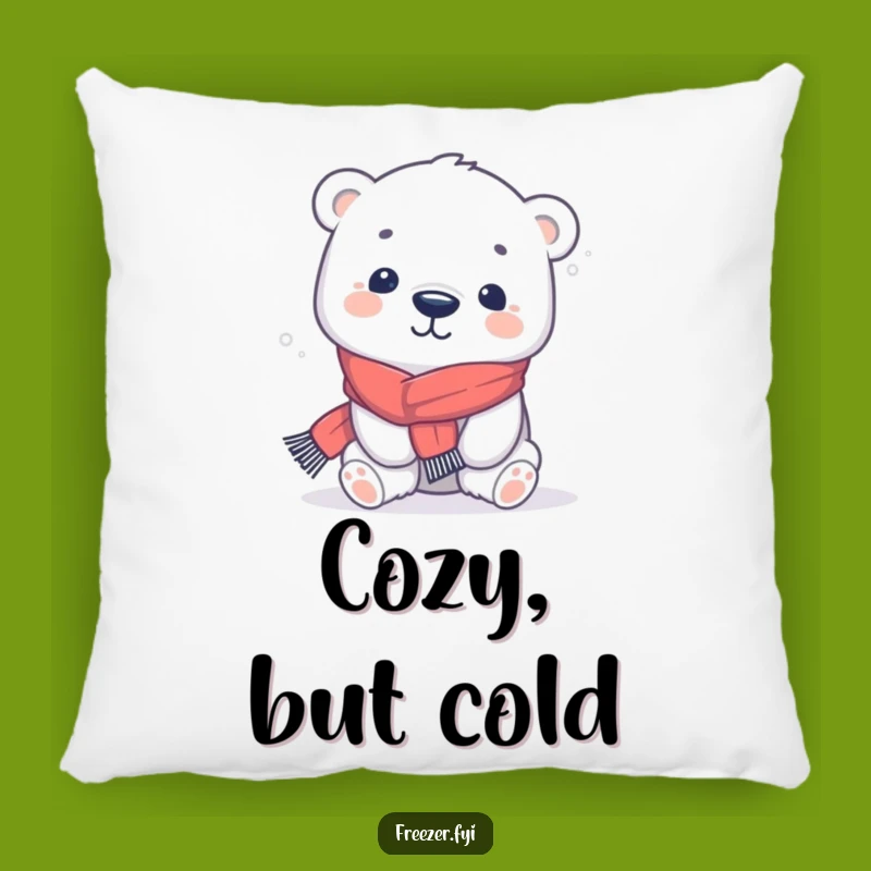 Funny Polar Bear Scarf Pillow: Cozy Comfort with a Playful Chill