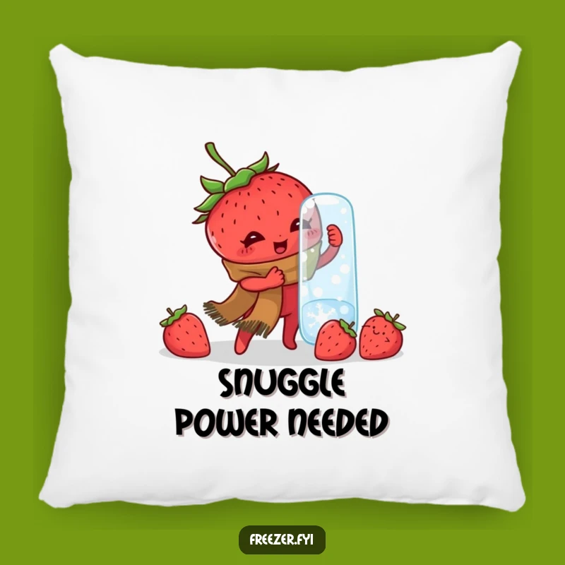 Funny Strawberry Jar Pillow: Cozy Winter Decor, Hilarious Fruit Accent