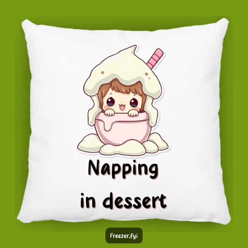 Funny Ice Cream Peeking Pillow - Comfy Cartoon Cushion of Sweetness