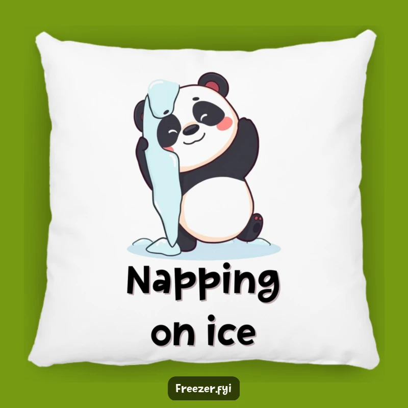Funny Panda Icicle Hug Pillow - Soft Playful Panda Cushion, Cozy Funny Gift