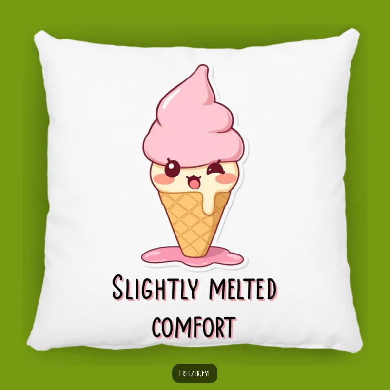 Funny Bewildered Ice Cream Cone Pillow: Sweet Comfort, Soft Surprises