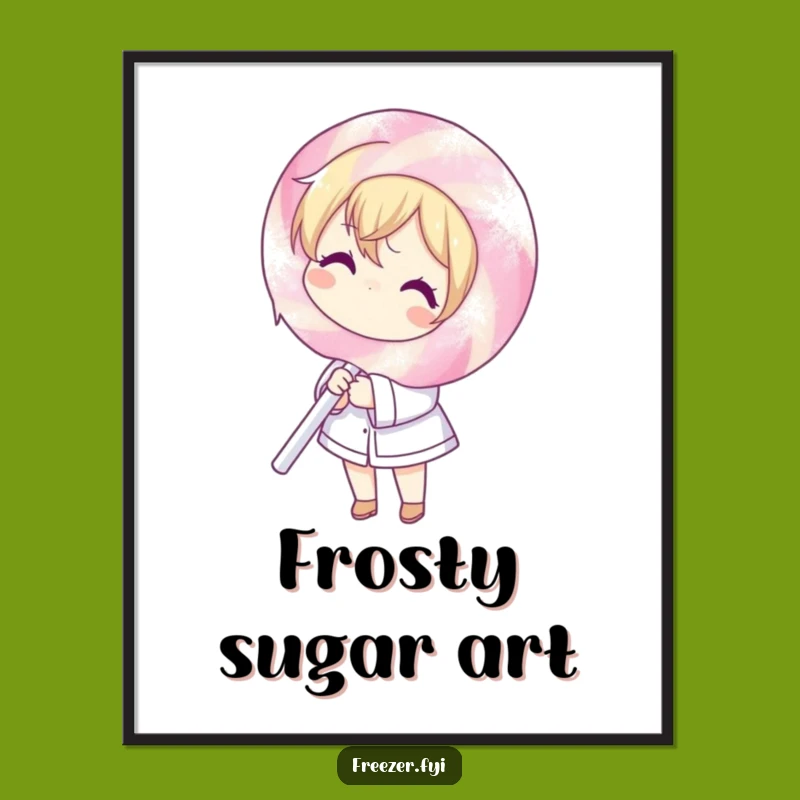 Funny Frosty Lollipop Character Digital Art - Hilarious Sweetness for Instant Decor