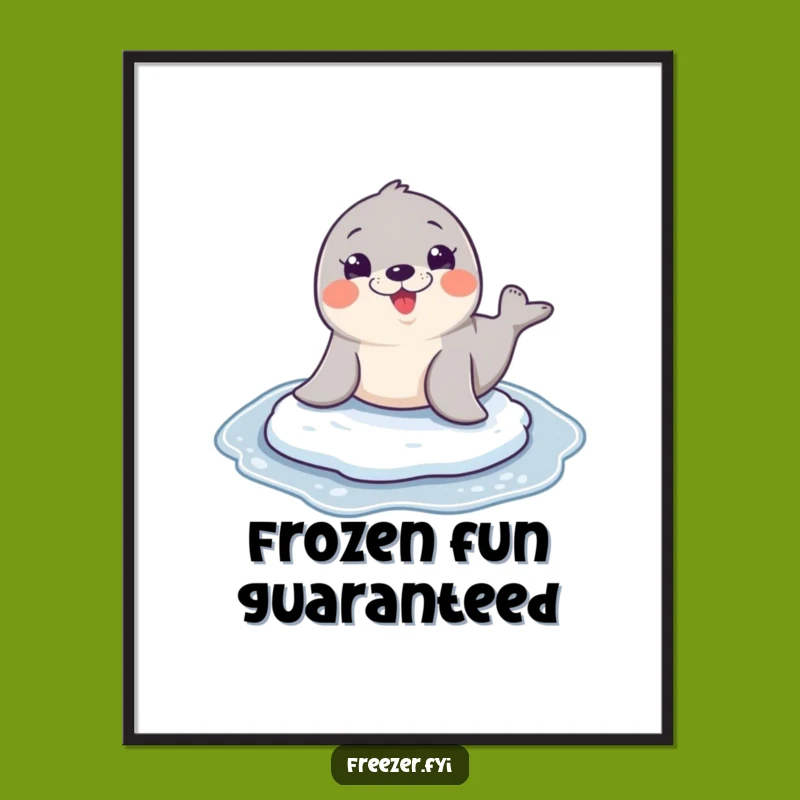 Funny Seal Sliding Digital Art: Hilarious Wall Decor for Instant Joy!