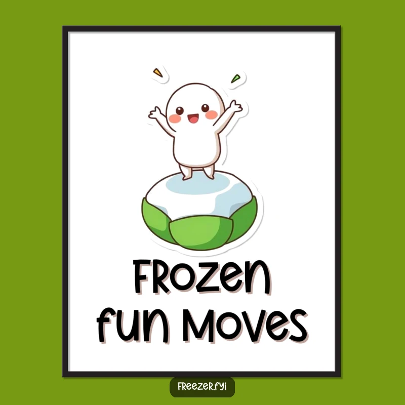 Funny Frozen Pea Dancer Digital Art: Hilarious Character Decor for Your Space!