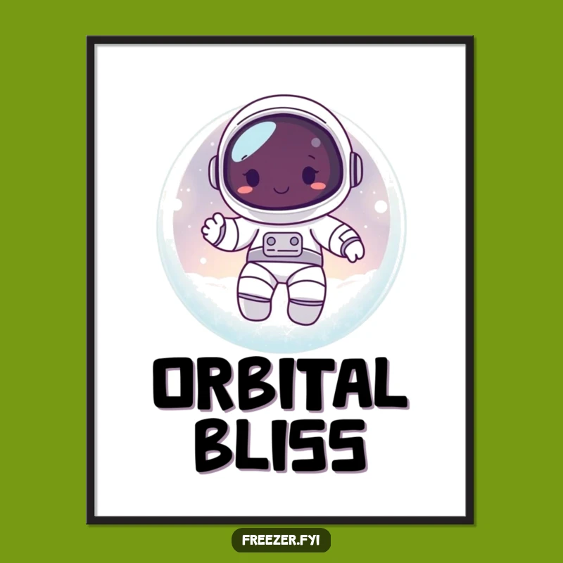 Funny Astronaut Orb Digital Art - Instant Cosmic Wall Decor