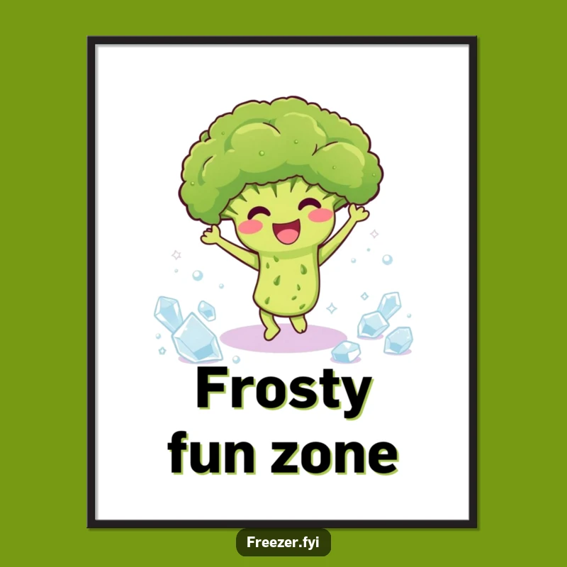 Funny Broccoli Dance Digital Art: Instant Energy for Your Space