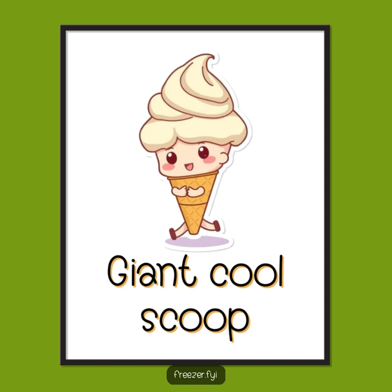 Funny Ice Cream Pusher Digital Art: Hilarious Dessert Decor for Your Space!