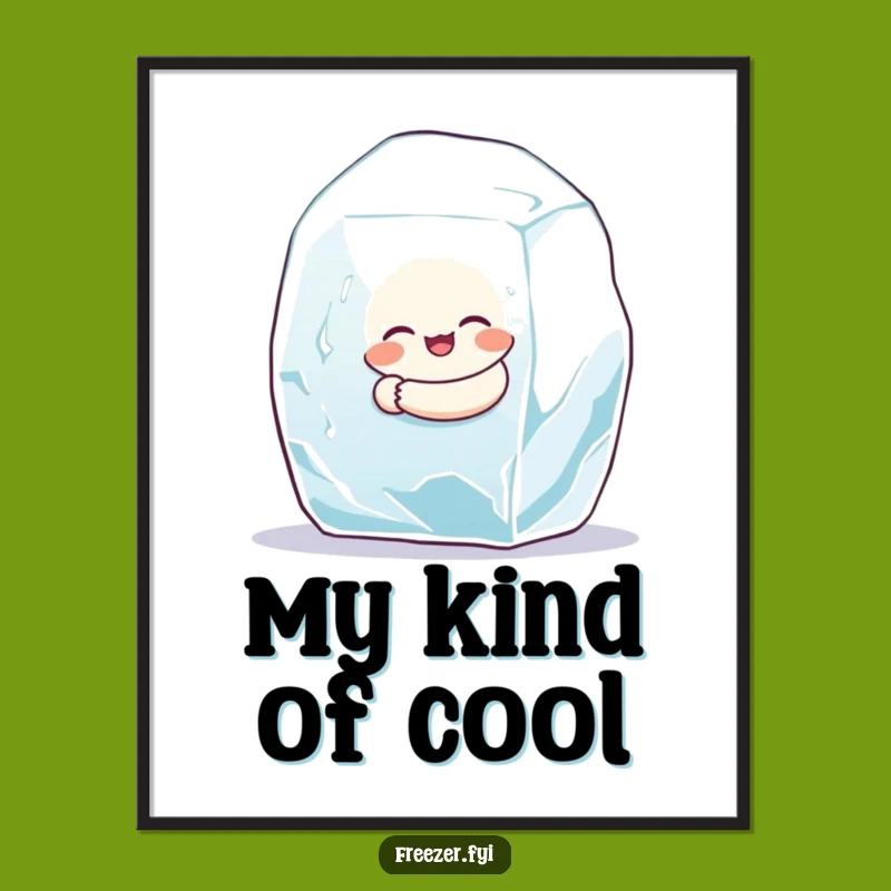 Funny Ice Hug Digital Art: Instant Coolness for Your Space!