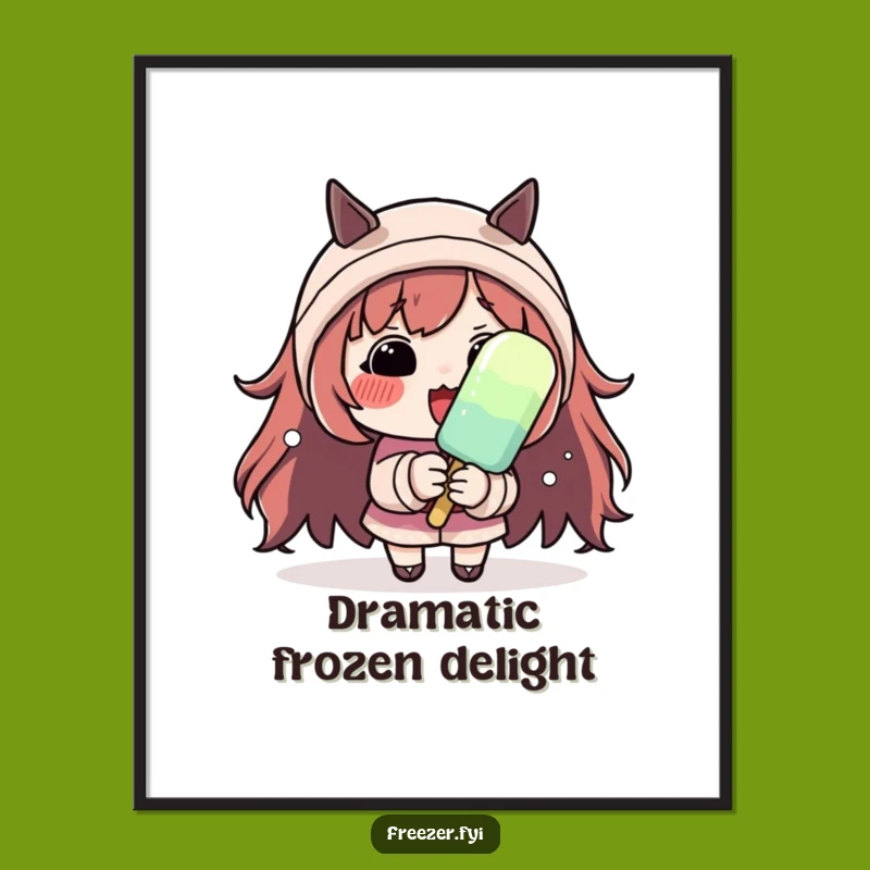 Funny Shivering Character Digital Art: Rosy Cheeks Print, Humorous Downloadable Gift