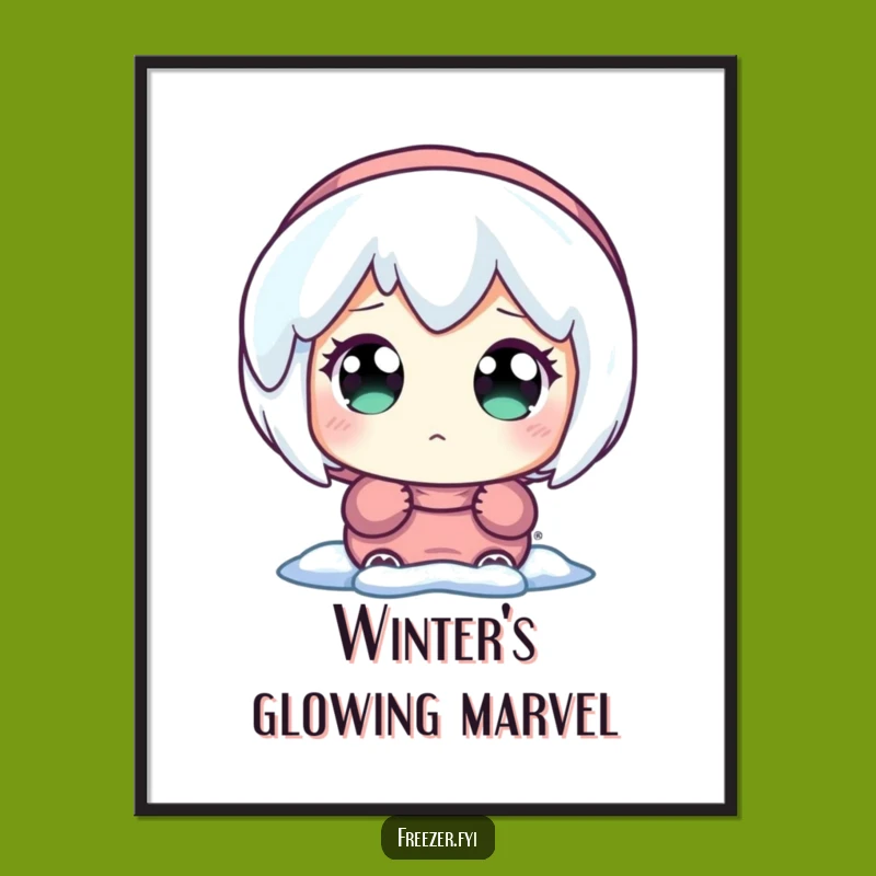 Funny Wide-Eyed Icicle Digital Art - Instant Winter Magic Decor