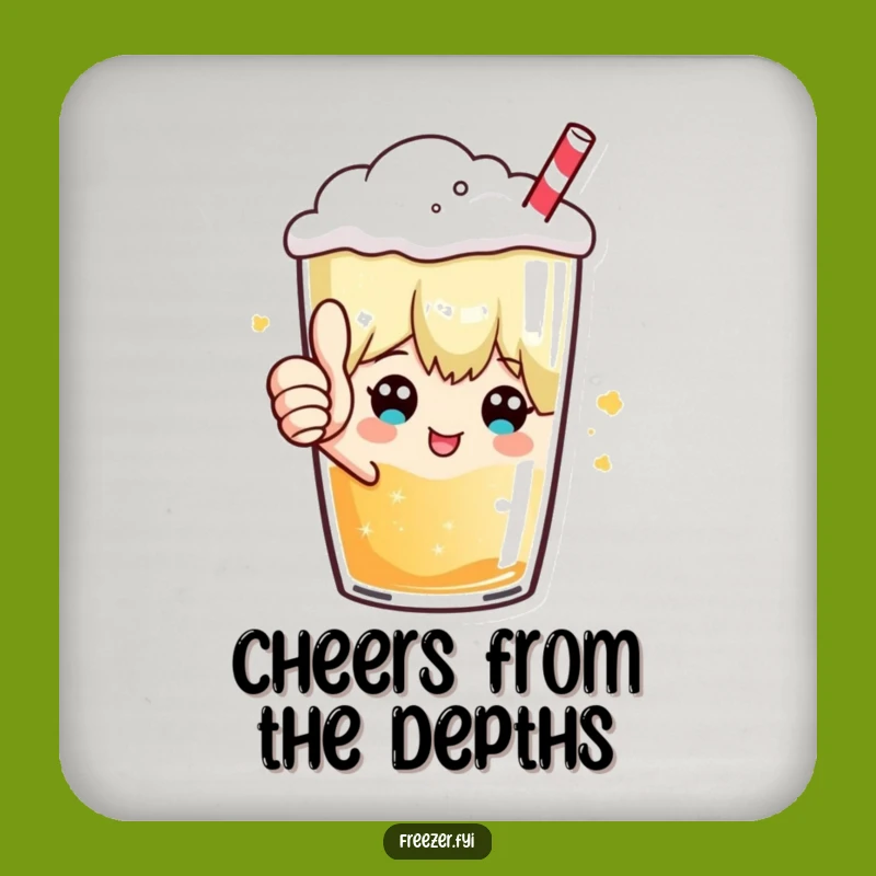 Funny Thumbs Up Frosty Beverage Coaster: Protect Surfaces with Approval