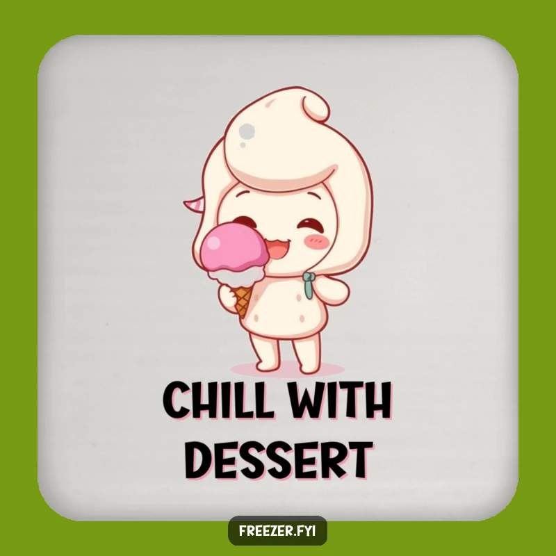 Funny Coaster Set: Character's Ice Cream Protection for Your Table's Funny Gift