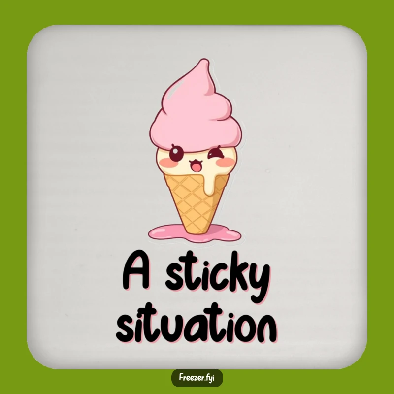 Funny Bewildered Ice Cream Cone Coasters: Sweet Protection for Your Table