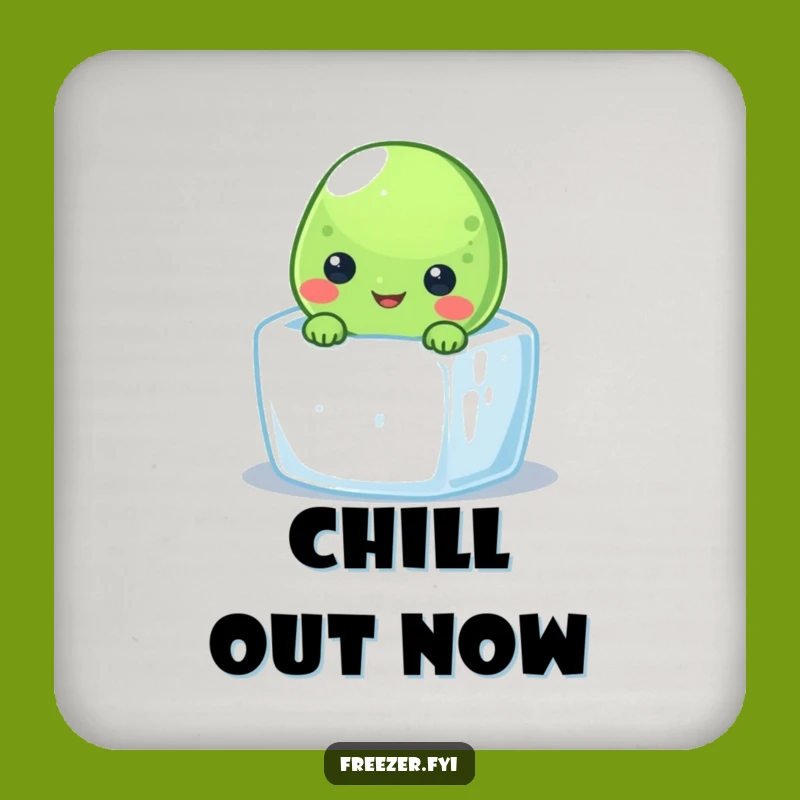 Funny Frozen Pea Ice Cube Coasters: Keep Drinks Cool and Surfaces Safe