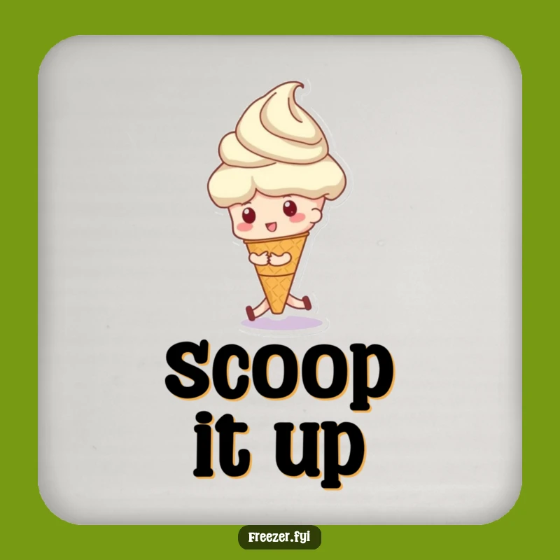 Funny Ice Cream Pusher Coaster: Protect Surfaces with Sweet Style!