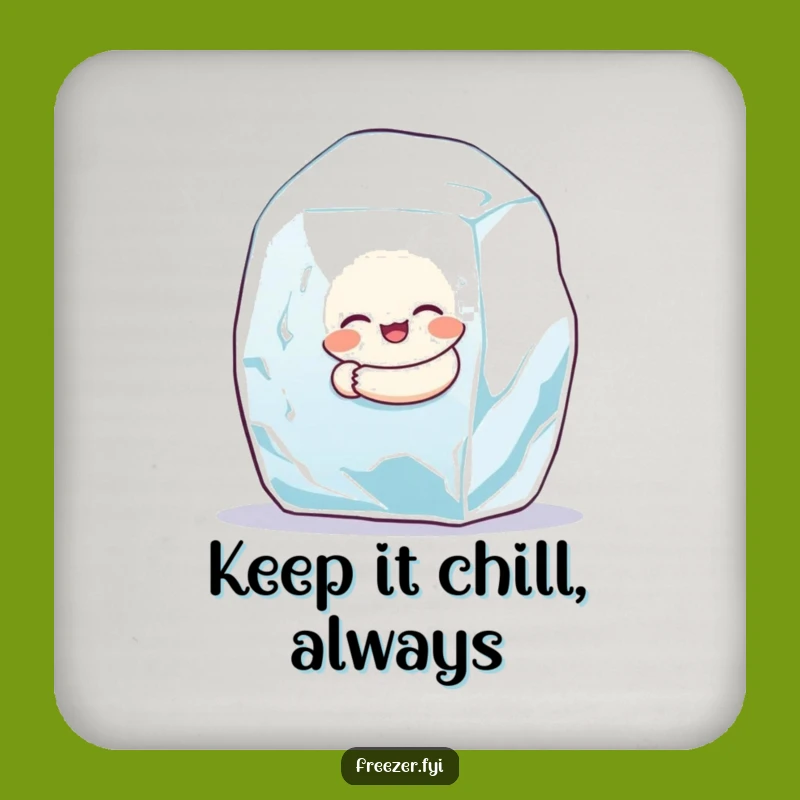 Funny Ice Hug Coaster: Protect Surfaces with Cool Humor!