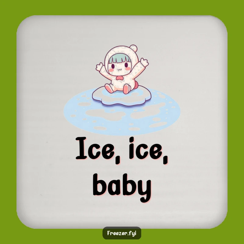 Funny Puddle Slide Coaster: Character's Winter Spill Protection - Humorous Drink Gift