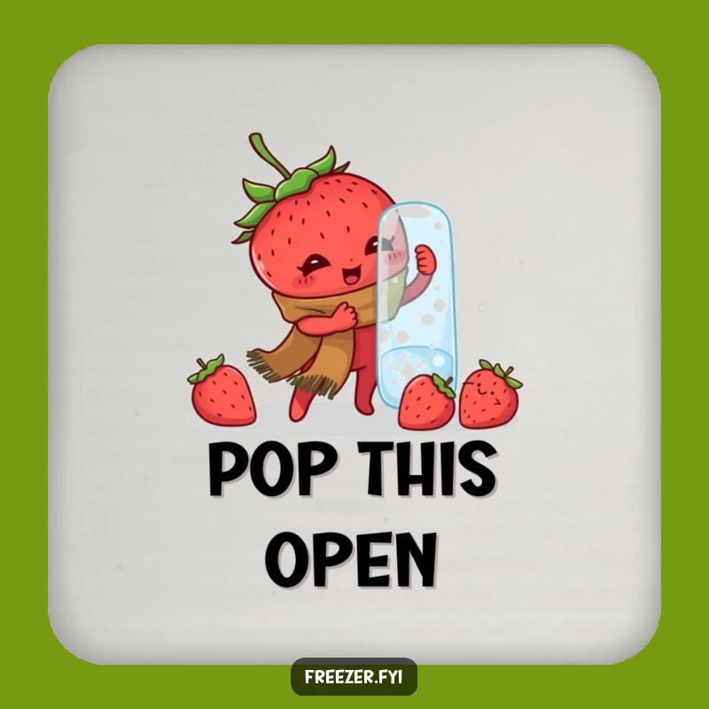 Funny Strawberry Jar Coaster: Protect Surfaces, Hilarious Winter Accessory