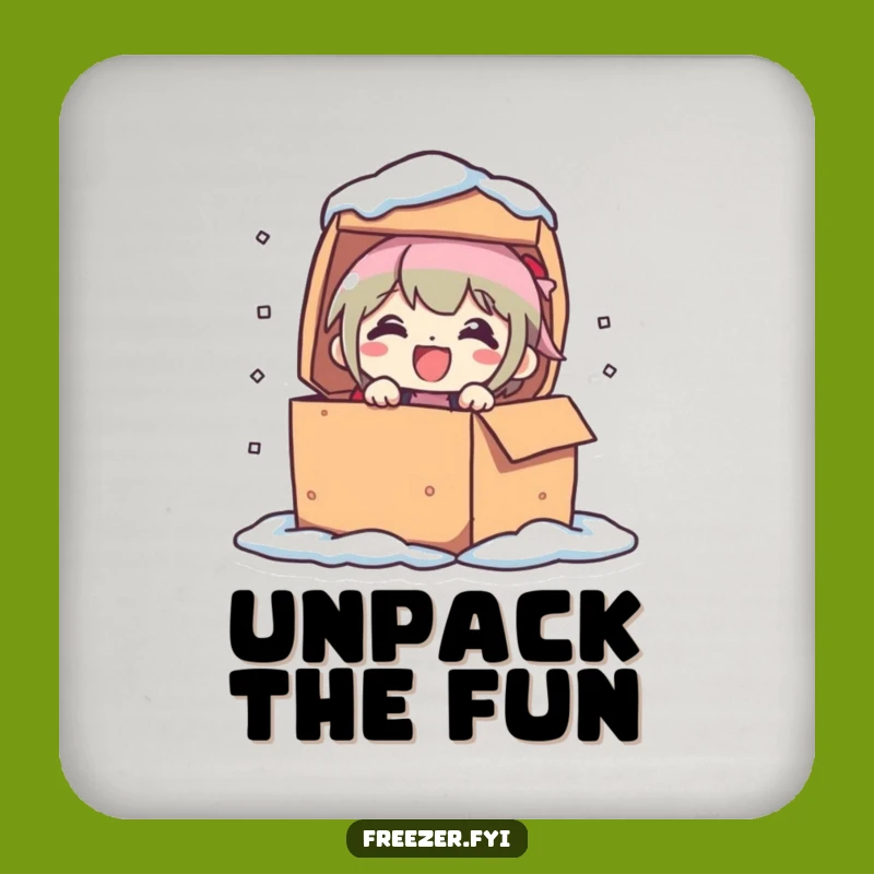 Funny Frozen Box Coasters: Protect Surfaces with Delighted Character