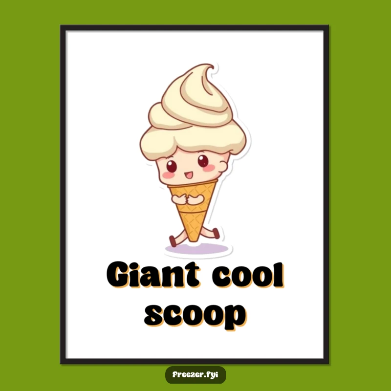 Funny Ice Cream Pusher Poster: Hilarious Dessert Art for Your Space!