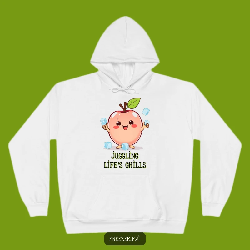 Cozy Funny Apple Juggling Hoodie: Stay Cool and Confident