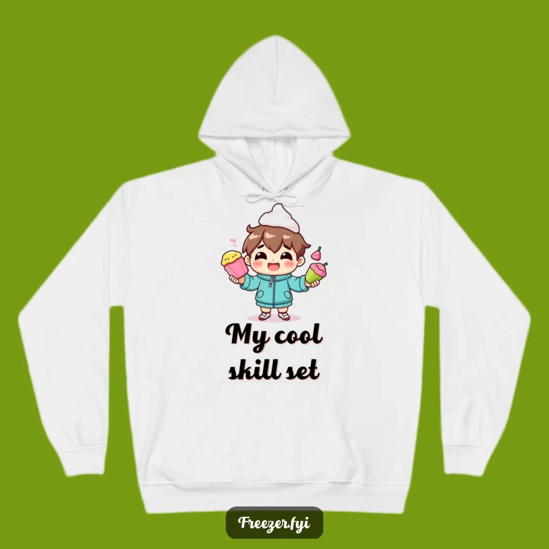 Cozy Funny Frozen Food Juggler Hoodie: Warmth Meets Wacky Skill!