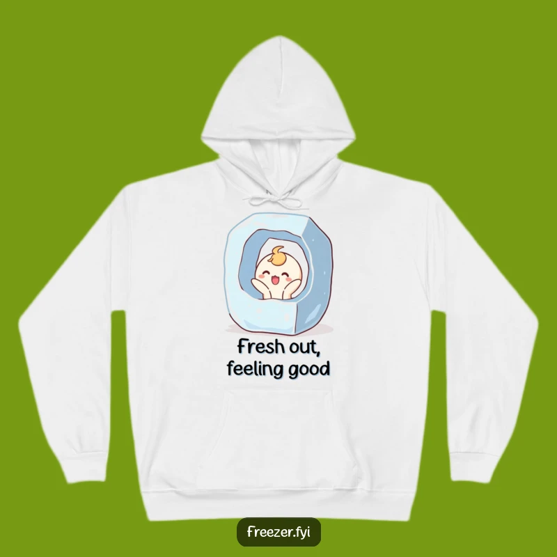 Cozy Funny Ice Cube Breakout Hoodie: Surprised Joy, Warm Humorous Gift