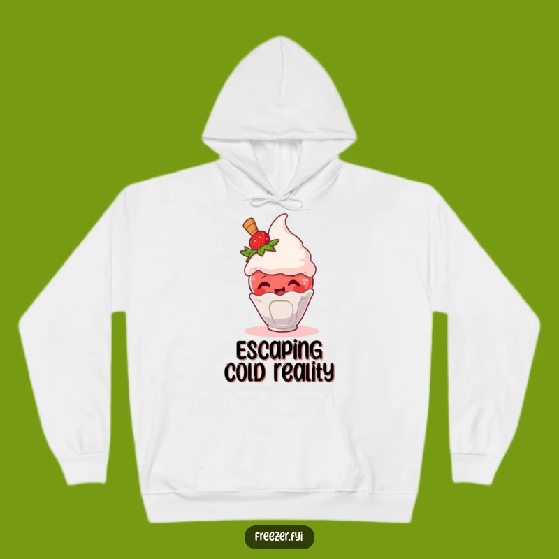 Cozy Funny Strawberry Ice Cream Hoodie: Your Warm Escape from the Cold
