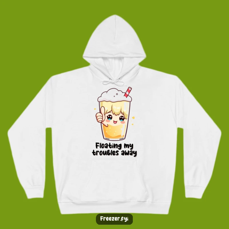 Funny Thumbs Up Frosty Beverage Hoodie: Cozy Up with Hilarious Approval