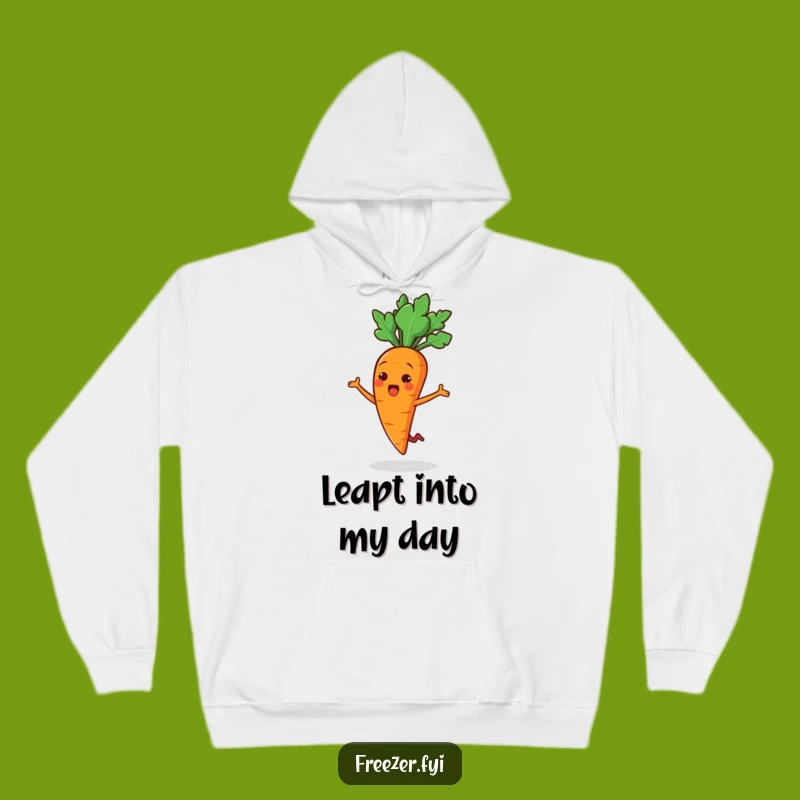 Funny Carrot Jump Hoodie: Stay Cozy with a Surprise Burst of Fun